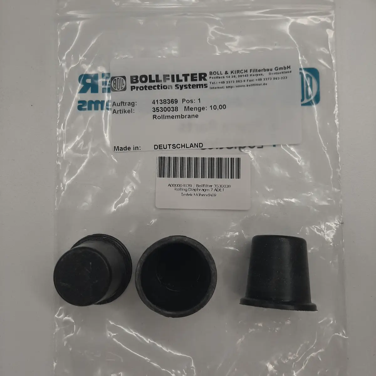 Bollfilter 3530038 Rolling Diaphragm 6