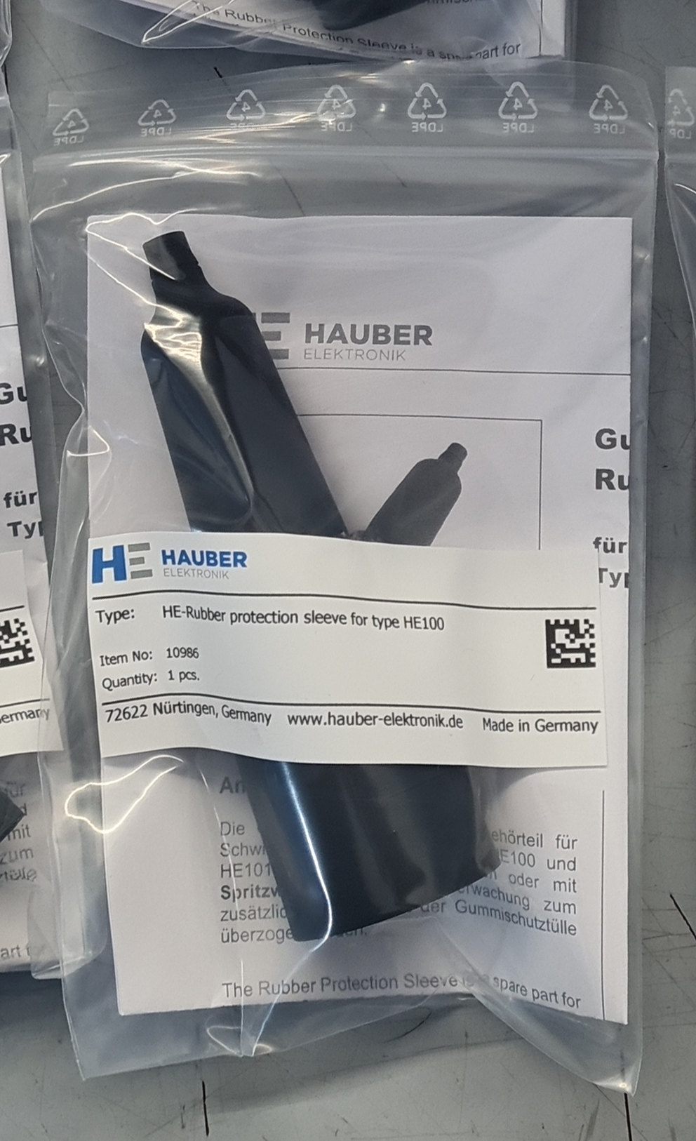 Hauber He rubber Protection 10986 HE100 Sleeve 2